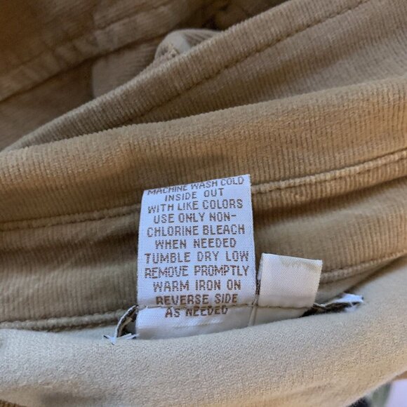 AMI Size Large Corduroy Shirt Brown Snap Up Pockets Stretch Womens Blouse - Picture 4 of 4